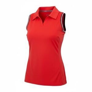 Jofit Size Small Sleeveless Golf Tennis Polo Shirt Neon Orange